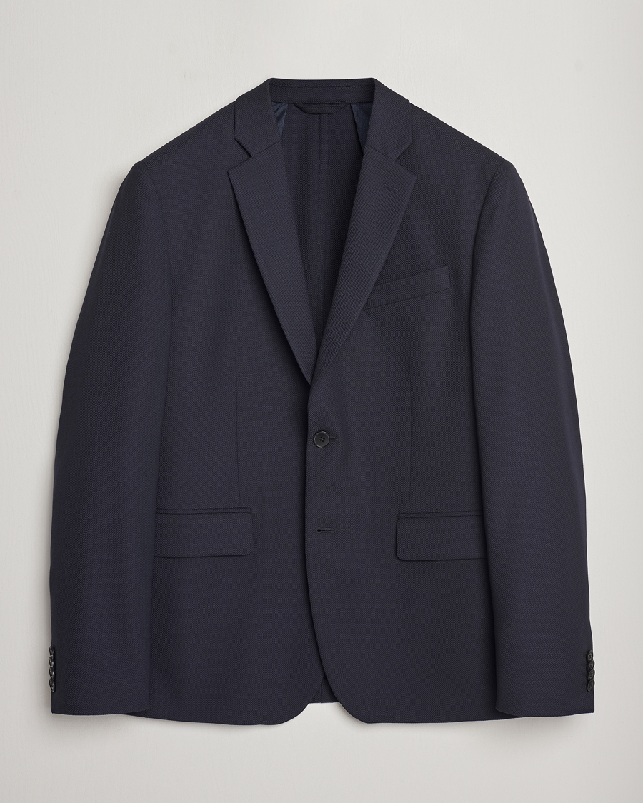 Men | Suit Jackets | J.Lindeberg | Hopper Active Hopsack Blazer Navy