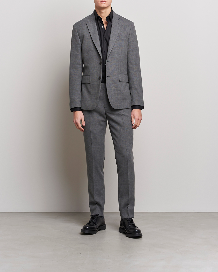 Men | Suits | J.Lindeberg | Hopper Active Hopsack Blazer Grey Melange