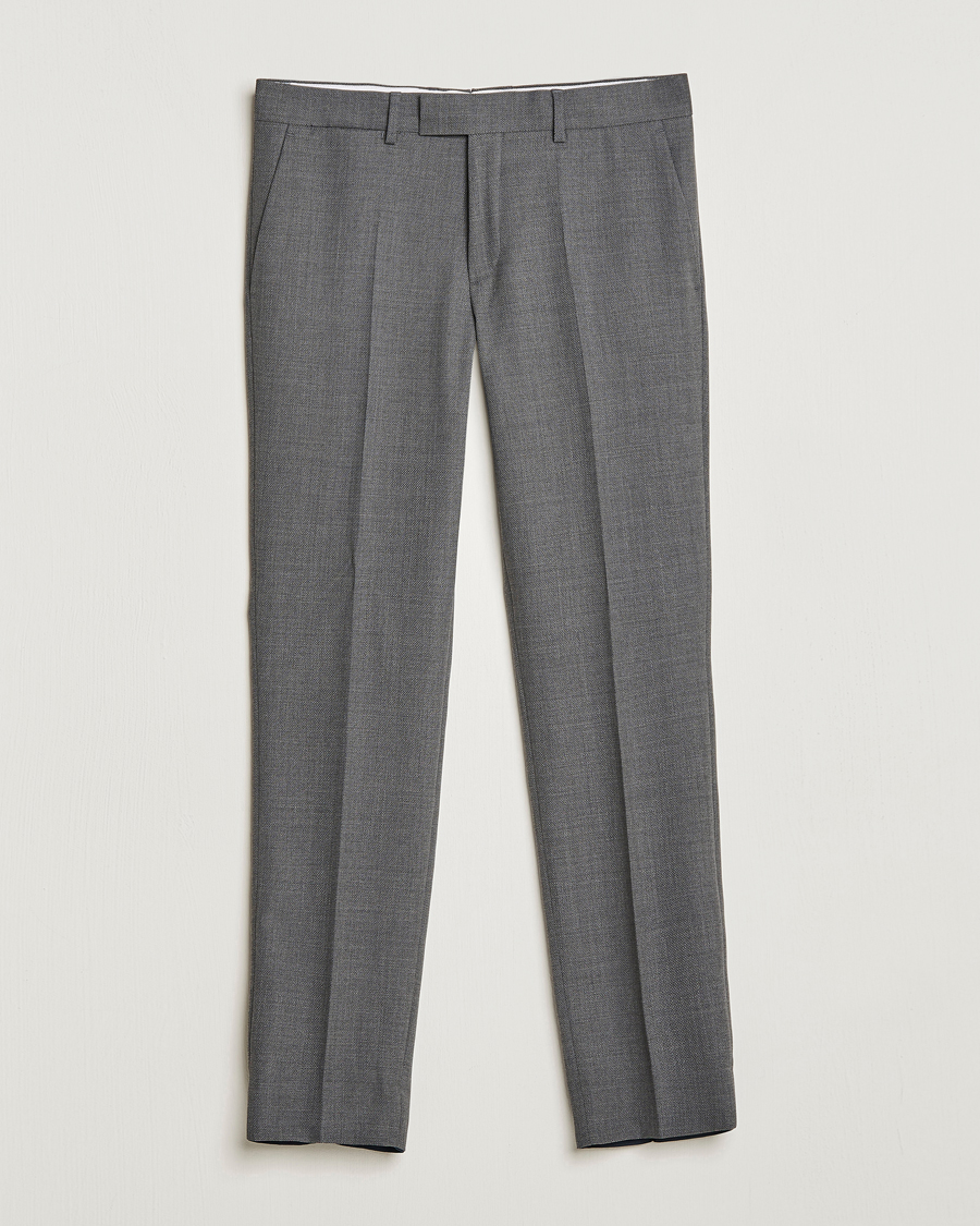 Men | Suit Trousers | J.Lindeberg | Grant Active Hopsack Pants Grey Melange