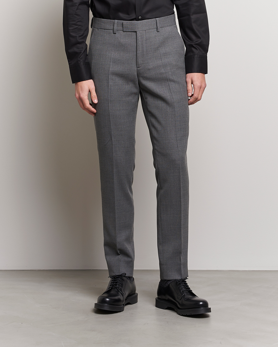 Men | Suit Trousers | J.Lindeberg | Grant Active Hopsack Pants Grey Melange