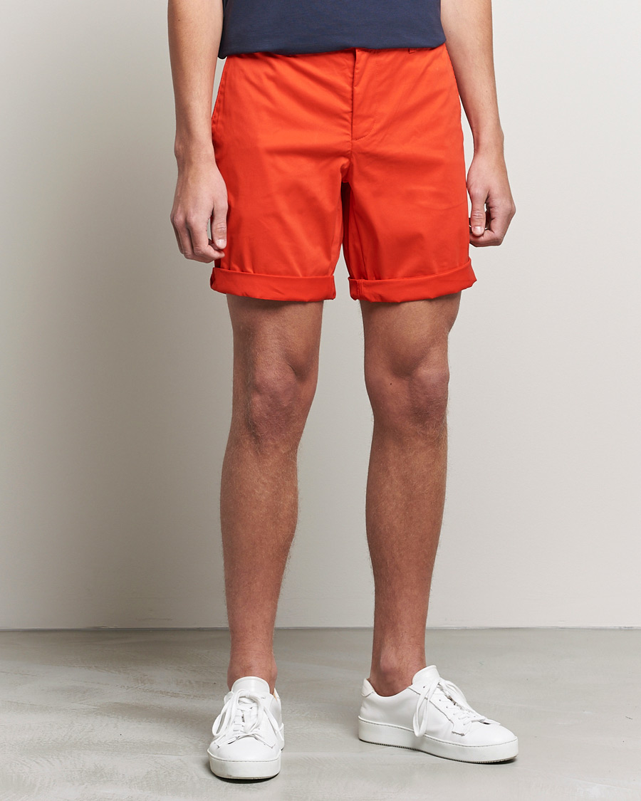 Men | Shorts | J.Lindeberg | Nathan Super Satin Shorts Flame Scarlet