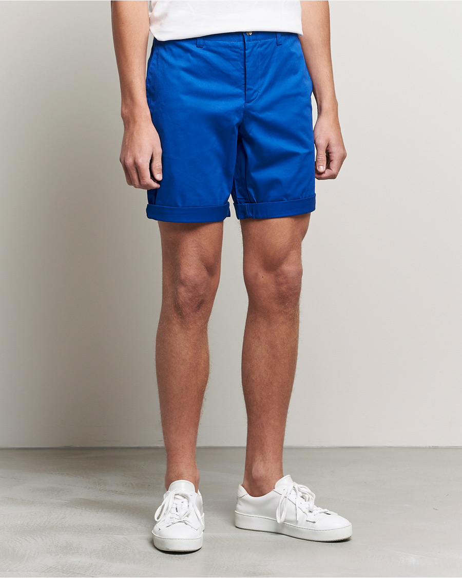 Men | Chino Shorts | J.Lindeberg | Nathan Super Satin Shorts Royal Blue