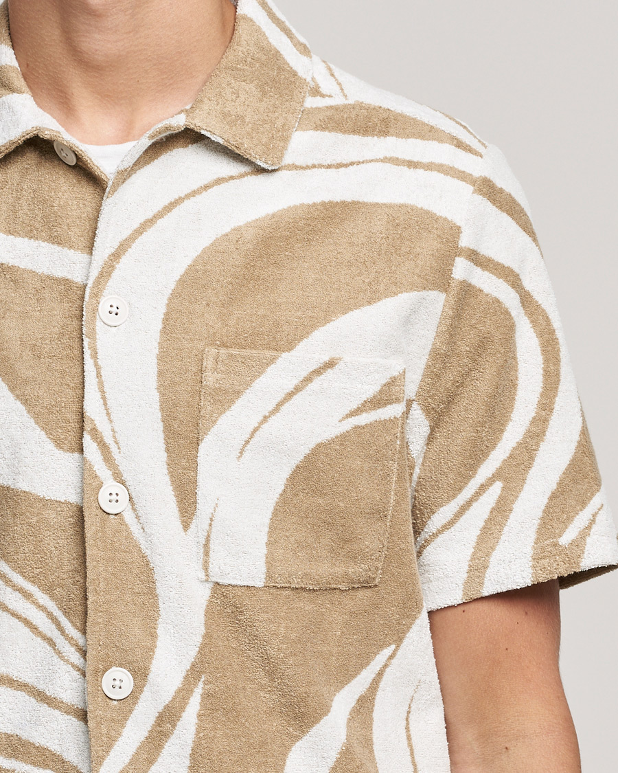 Men | Shirts | J.Lindeberg | BillyToweling Jacquard Shirt Safari Beige