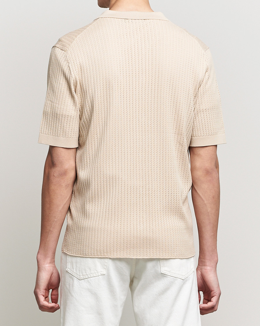 Men | Shirts | J.Lindeberg | Skyler Rayon Silk Knit Shirt Safari Beige