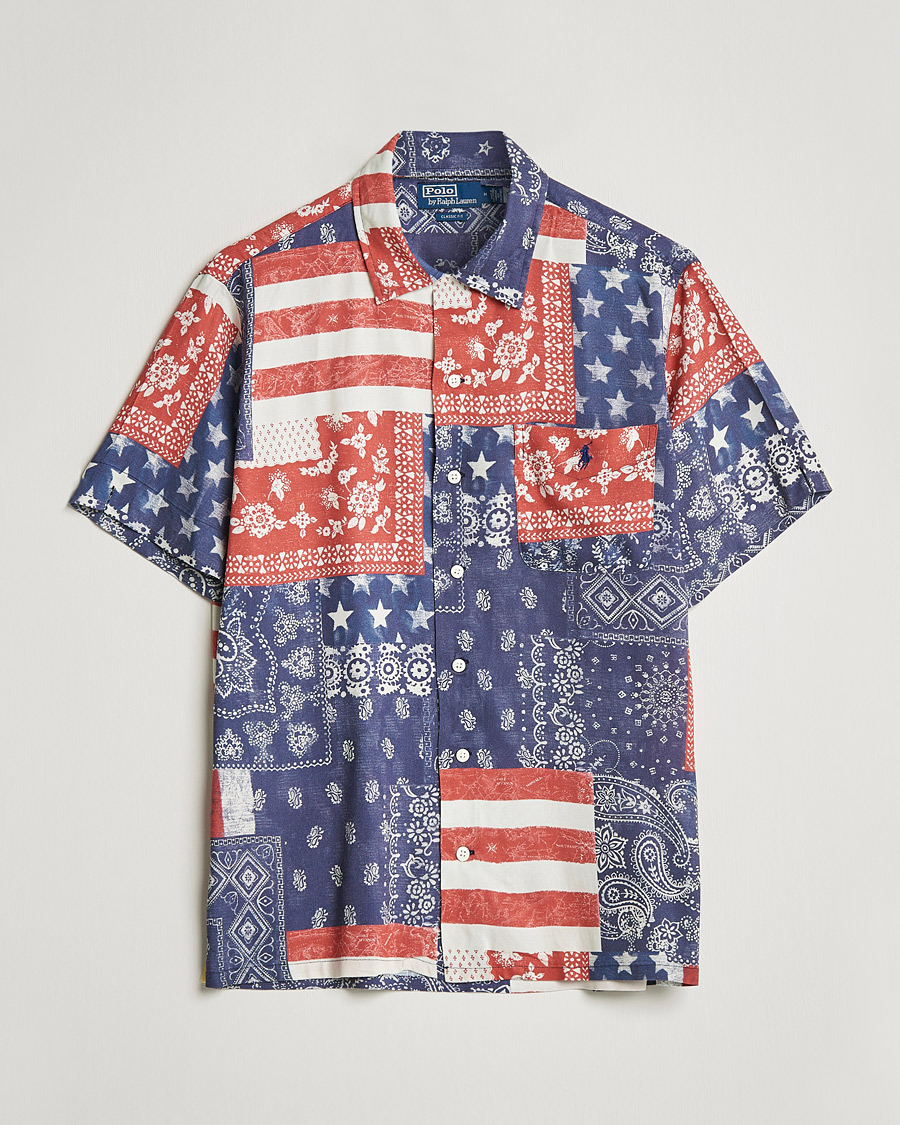 Men | Shirts | Polo Ralph Lauren | Printed Short Sleeve Resort Collar Shirt Multi