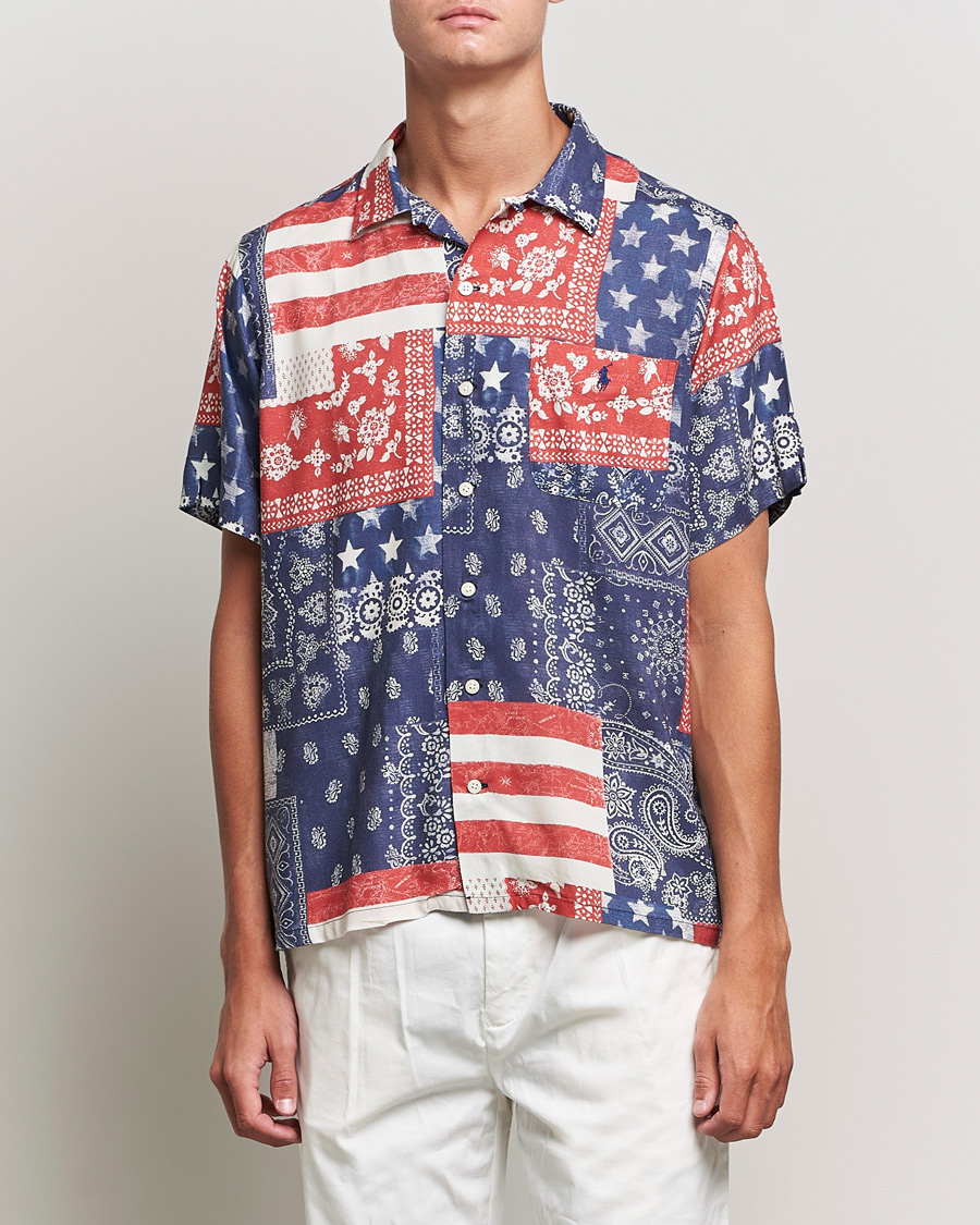 Men | Shirts | Polo Ralph Lauren | Printed Short Sleeve Resort Collar Shirt Multi