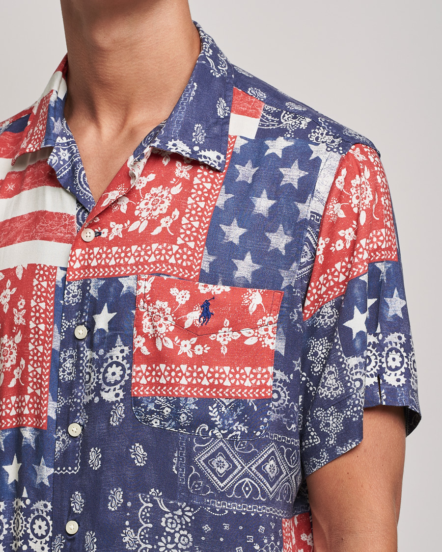 Men | Shirts | Polo Ralph Lauren | Printed Short Sleeve Resort Collar Shirt Multi