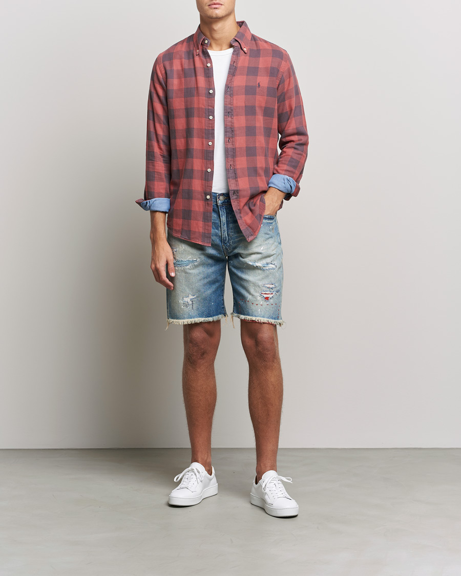 Men | Shorts | Polo Ralph Lauren | Shredded Denim Shorts Blue