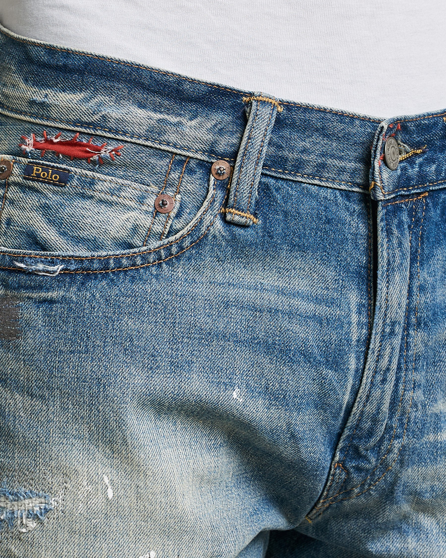 Men | Shorts | Polo Ralph Lauren | Shredded Denim Shorts Blue