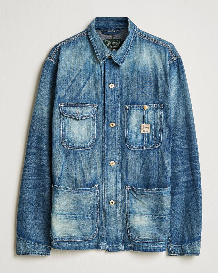 Polo Ralph Lauren Unlined Denim Shirt Jacket Blue at CareOfCarl.com