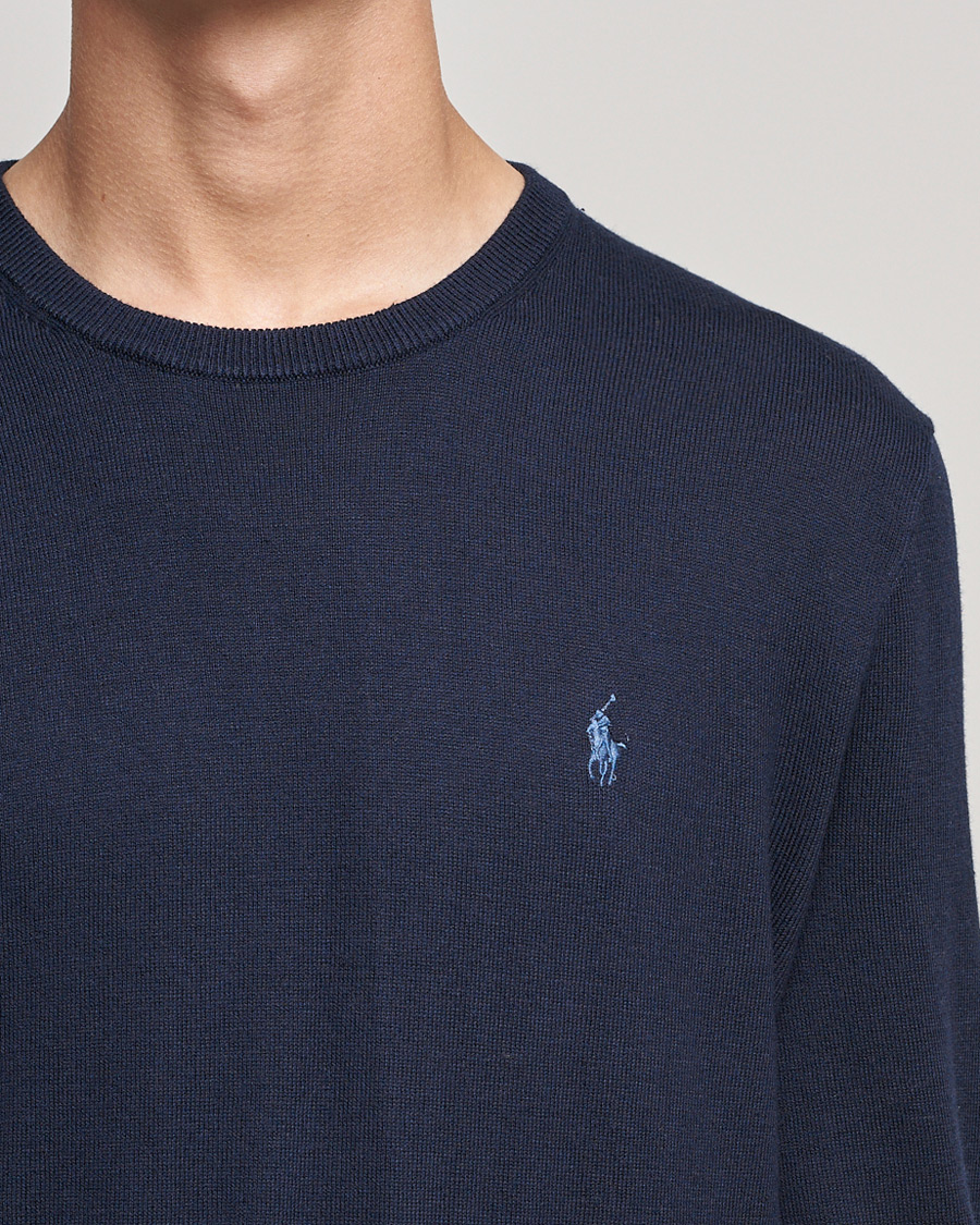 Men | Sweaters & Knitwear | Polo Ralph Lauren | Cotton/Cashmere Crew Neck Pullover Hunter Navy