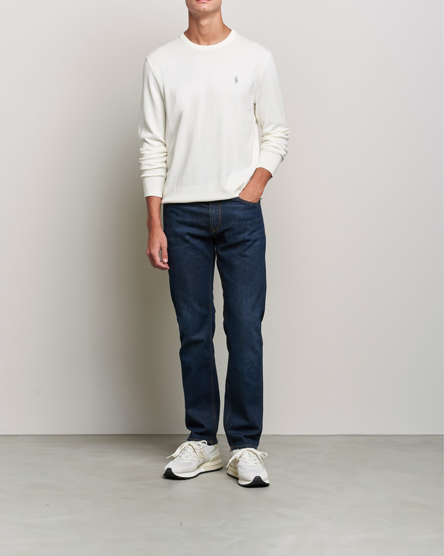 Men | Sweaters & Knitwear | Polo Ralph Lauren | Cotton/Cashmere Crew Neck Pullover Deckwash White