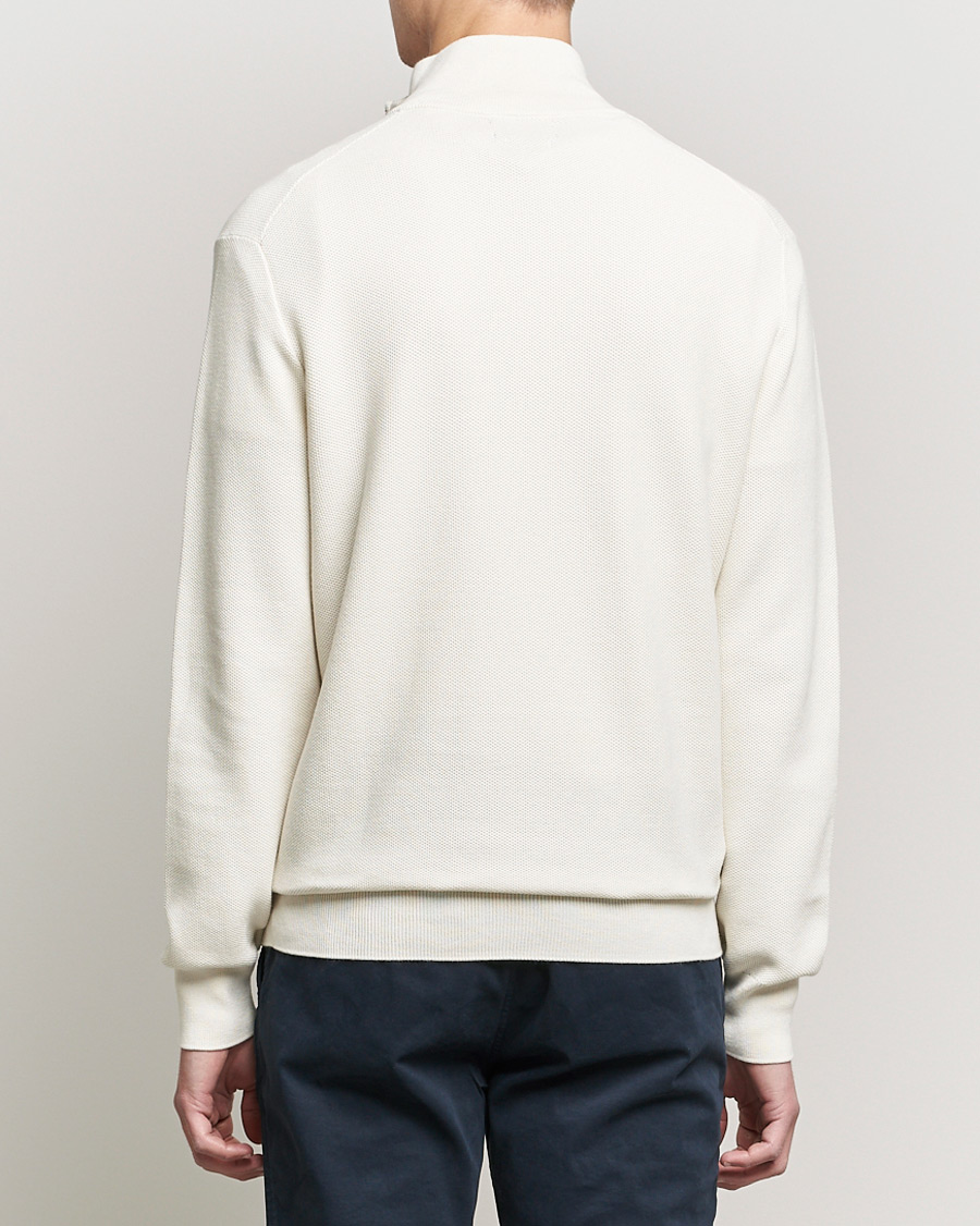 Men | Sweaters & Knitwear | Polo Ralph Lauren | Textured Half-Zip Antique Creme