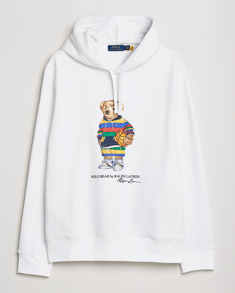 Men | Sweaters & Knitwear | Polo Ralph Lauren | Printed Active Bear Hoodie White