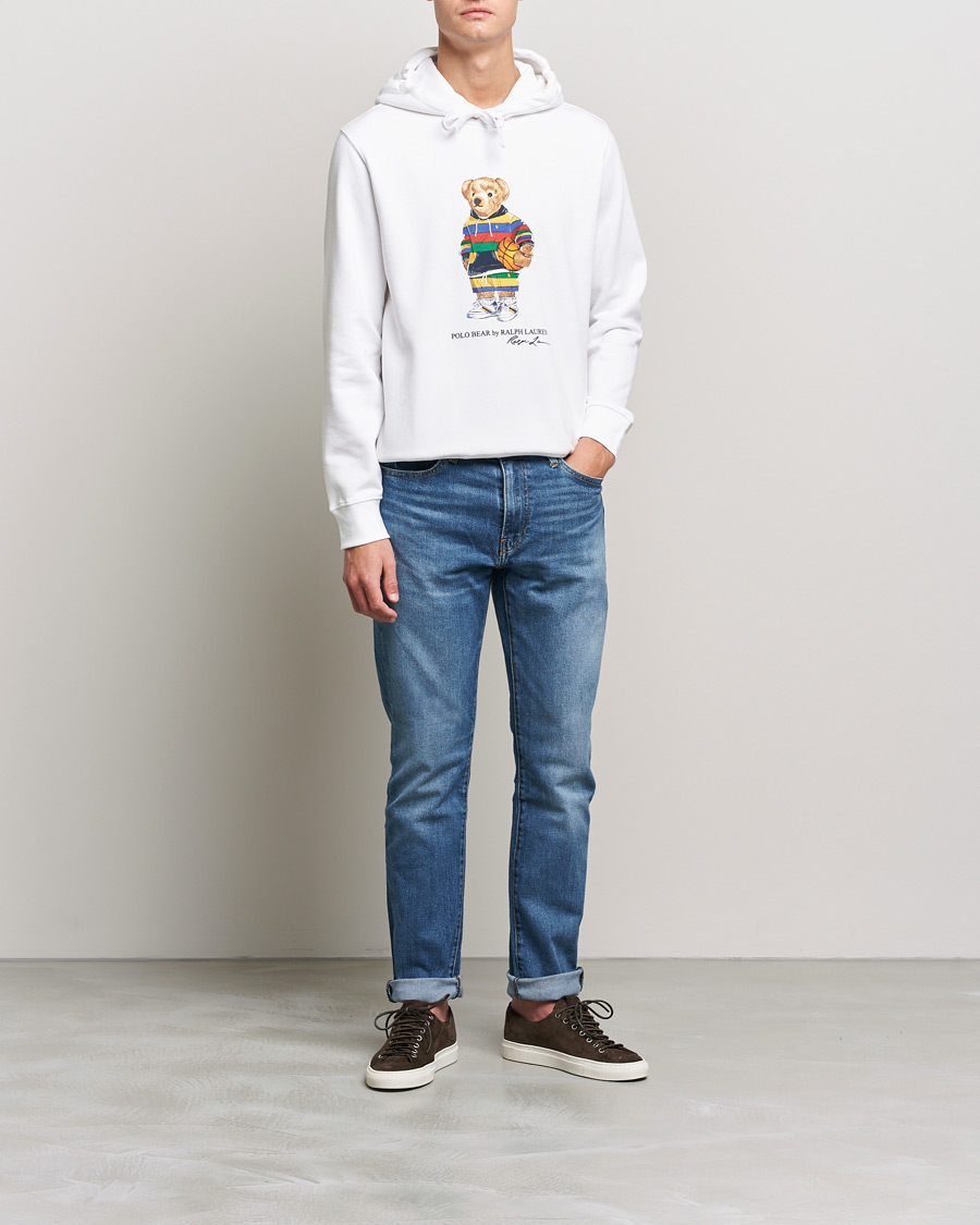 Men | Sweaters & Knitwear | Polo Ralph Lauren | Printed Active Bear Hoodie White
