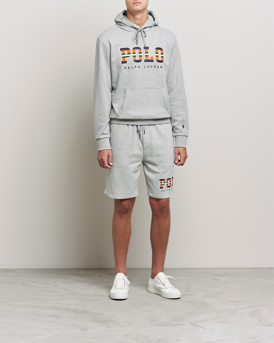 Men | Sweaters & Knitwear | Polo Ralph Lauren | Fleece Retro Logo Hoodie Andover Heather