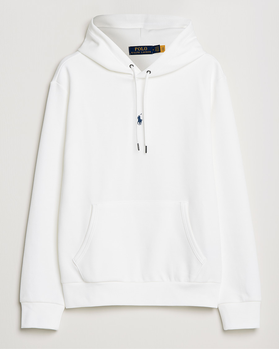 Men | Sweaters & Knitwear | Polo Ralph Lauren | Chest Logo Hoodie White