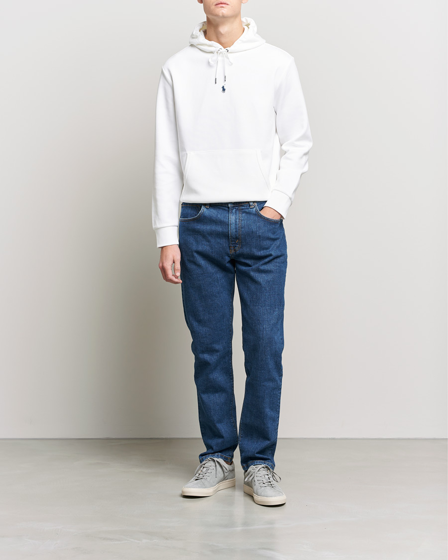 Men | Sweaters & Knitwear | Polo Ralph Lauren | Chest Logo Hoodie White