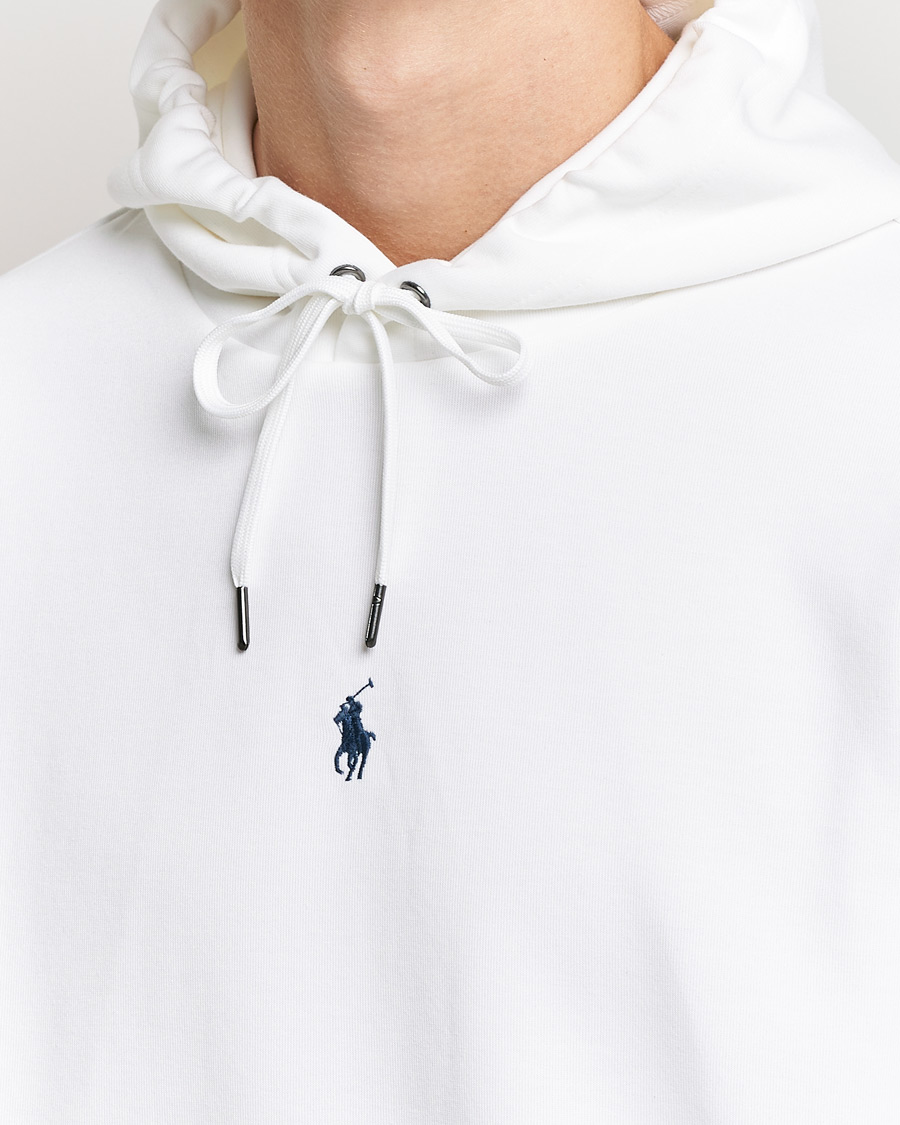 Men | Sweaters & Knitwear | Polo Ralph Lauren | Chest Logo Hoodie White