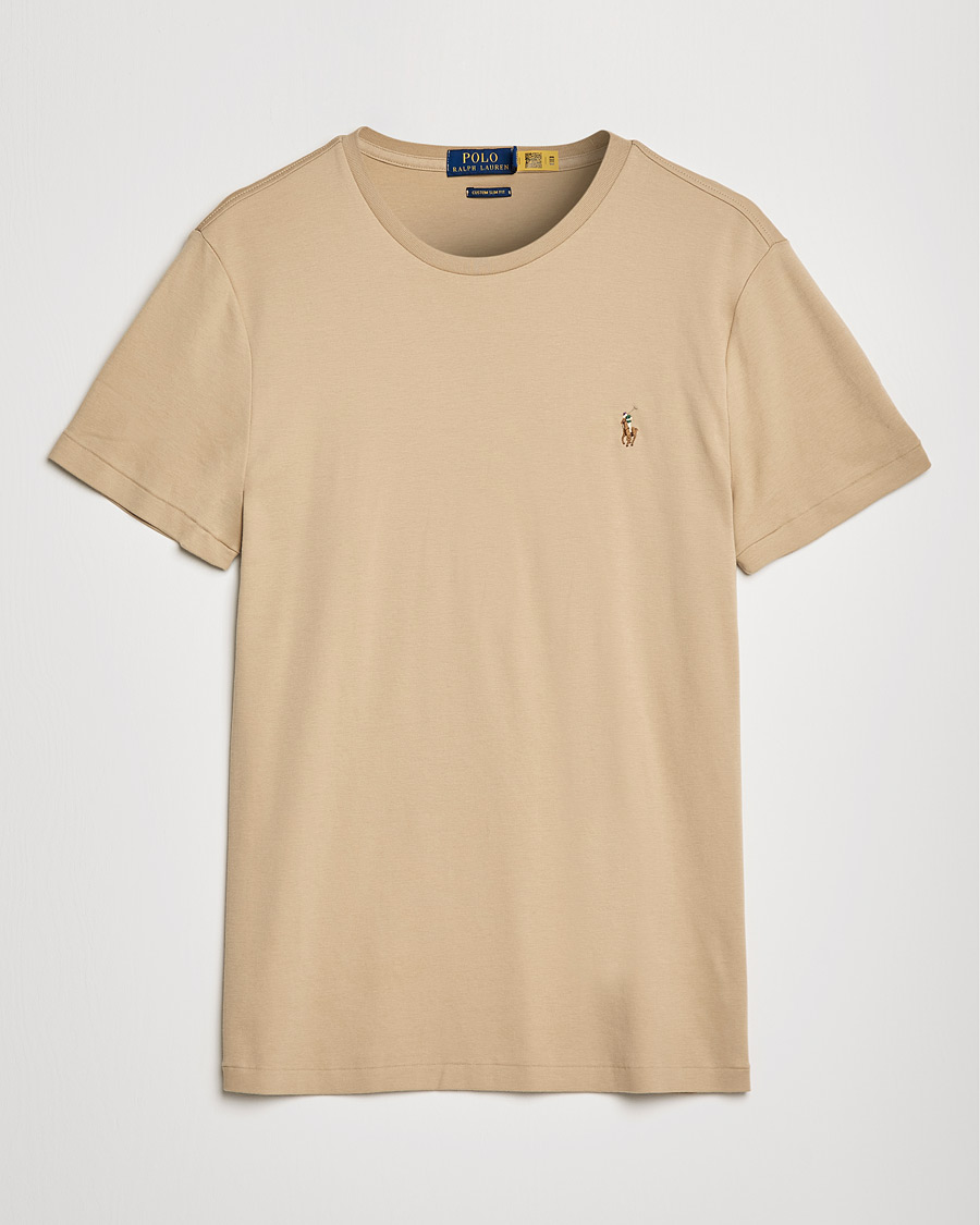 Men | T-Shirts | Polo Ralph Lauren | Luxury Pima Cotton Crew Neck Tee Vintage Khaki