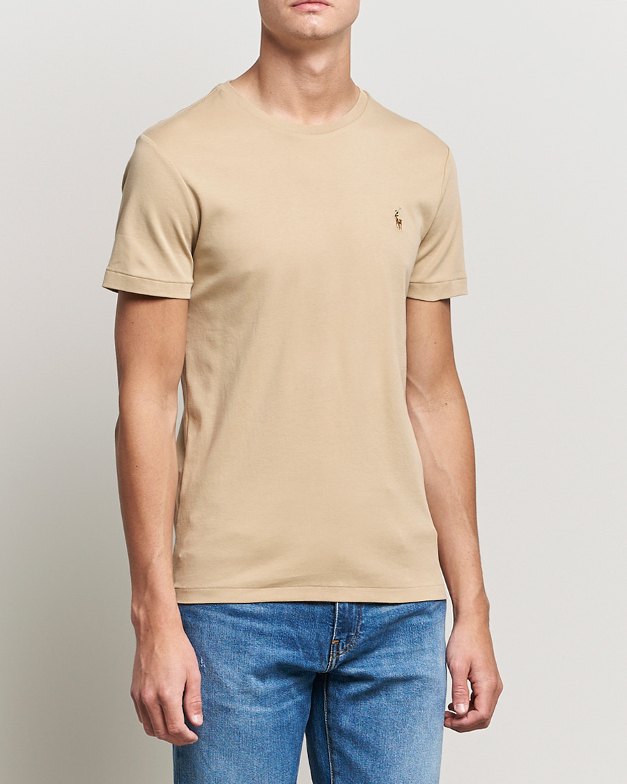 Men | T-Shirts | Polo Ralph Lauren | Luxury Pima Cotton Crew Neck Tee Vintage Khaki