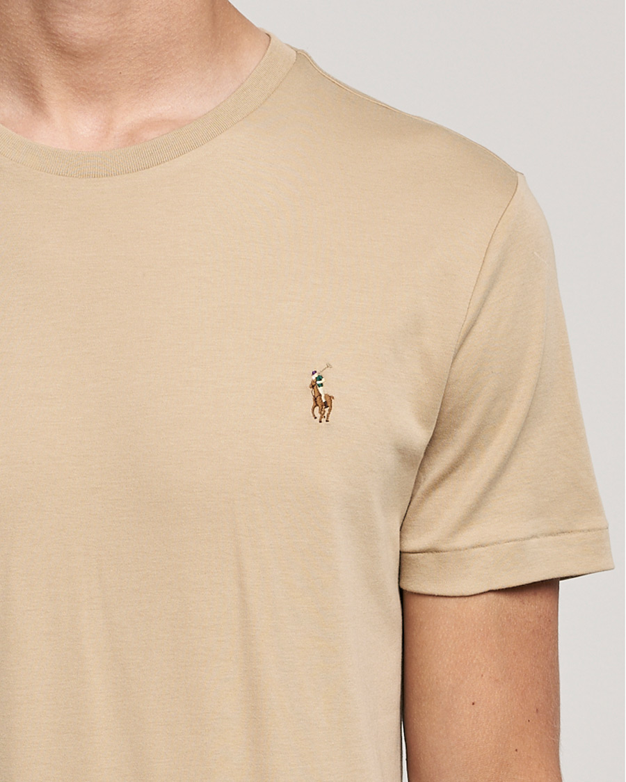 Men | T-Shirts | Polo Ralph Lauren | Luxury Pima Cotton Crew Neck Tee Vintage Khaki