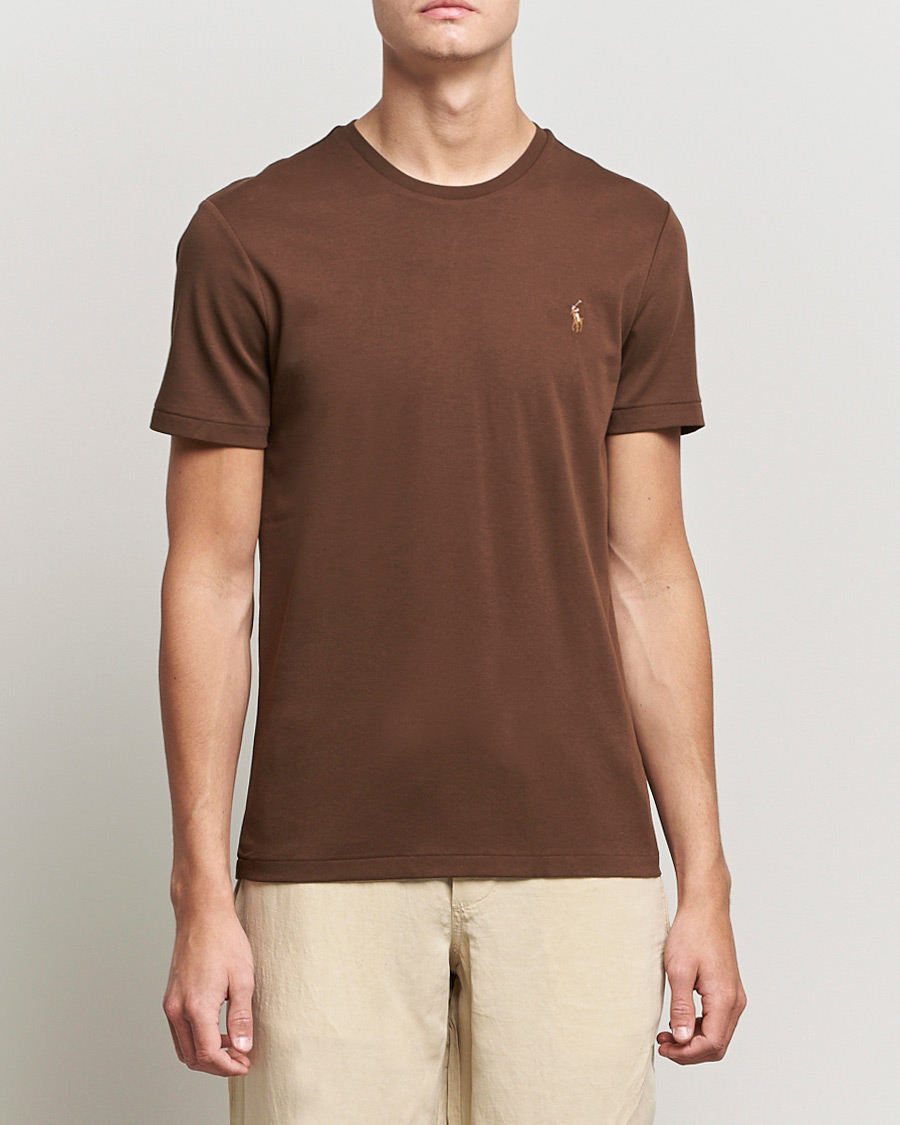 Men | T-Shirts | Polo Ralph Lauren | Luxury Pima Cotton Crew Neck Tee American Brown