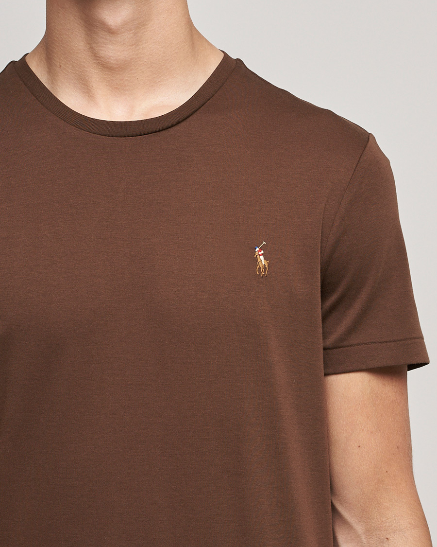 Men | T-Shirts | Polo Ralph Lauren | Luxury Pima Cotton Crew Neck Tee American Brown