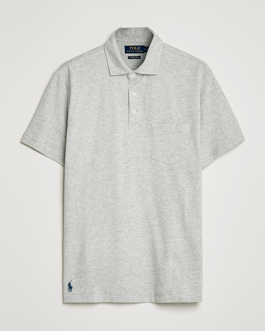 Men |  | Polo Ralph Lauren | Custom Slim Fit Cotton/Linen Polo Andover Heather