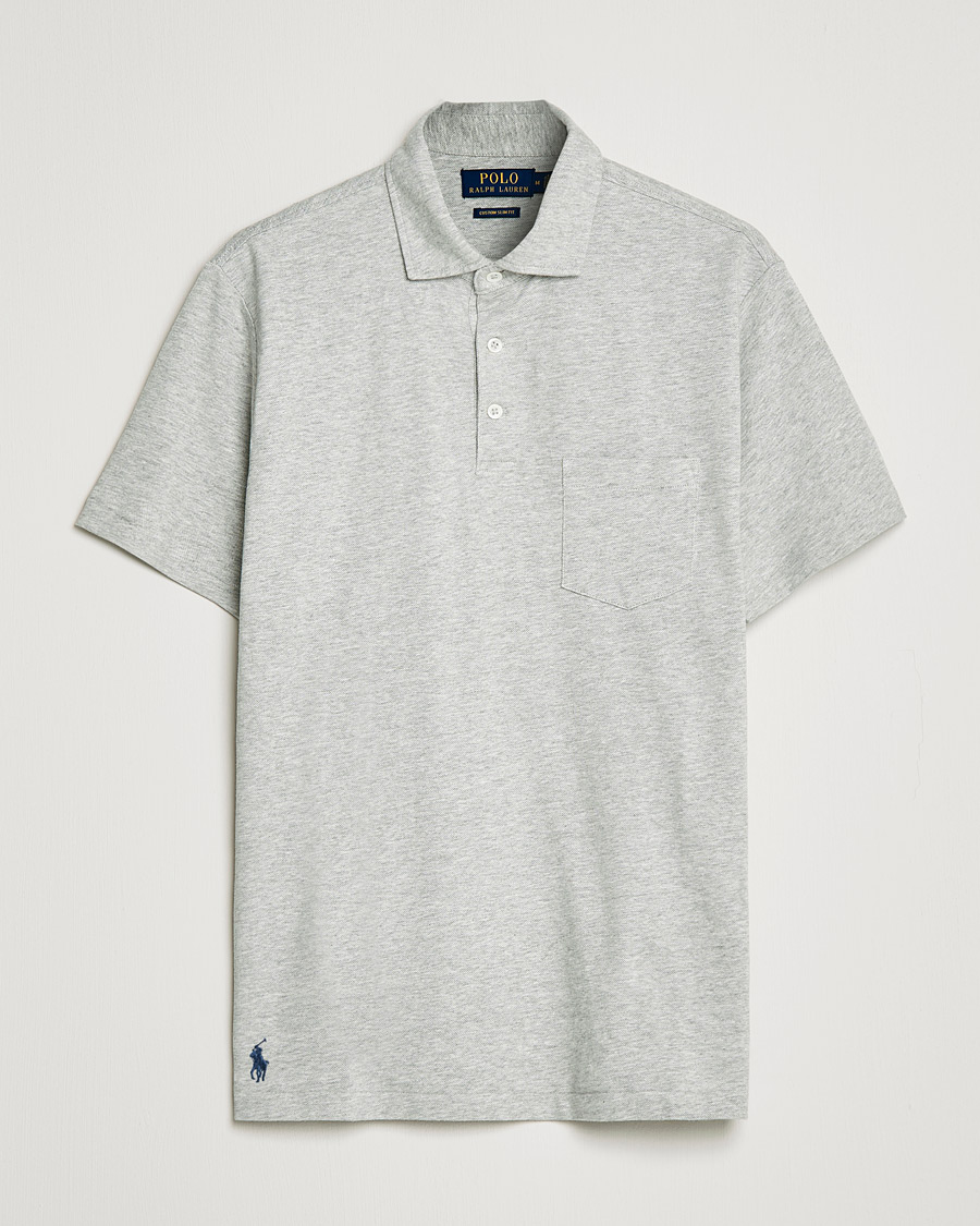 Men | Polo Shirts | Polo Ralph Lauren | Custom Slim Fit Cotton/Linen Polo Andover Heather