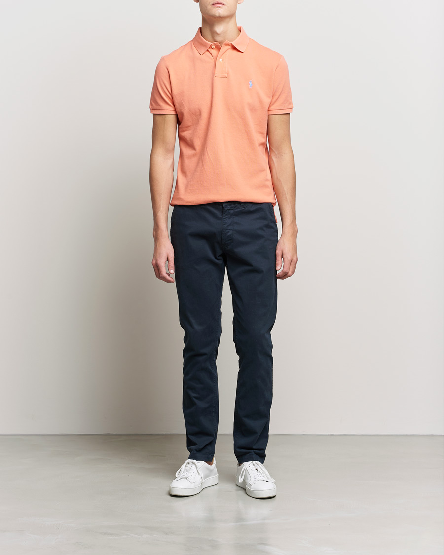 Men | Polo Shirts | Polo Ralph Lauren | Custom Slim Fit Polo Deep Mango