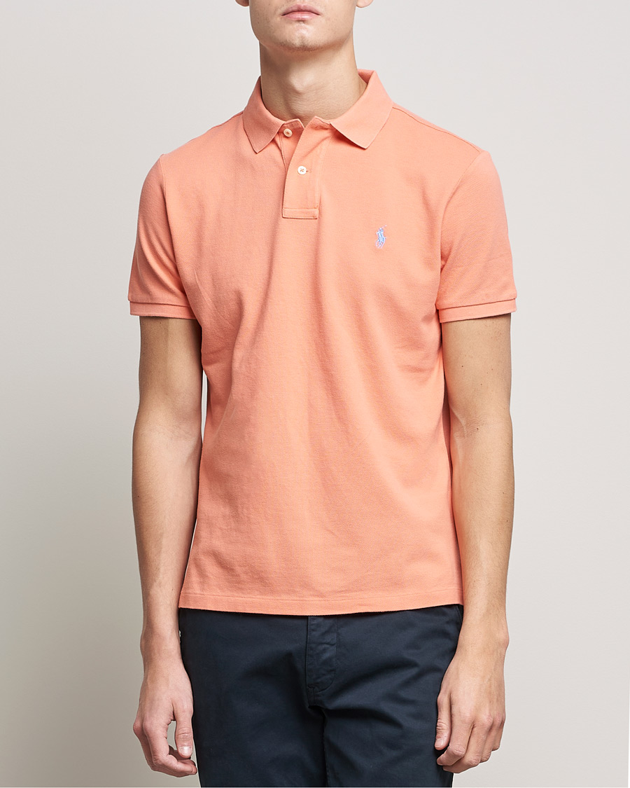 Men | Polo Shirts | Polo Ralph Lauren | Custom Slim Fit Polo Deep Mango