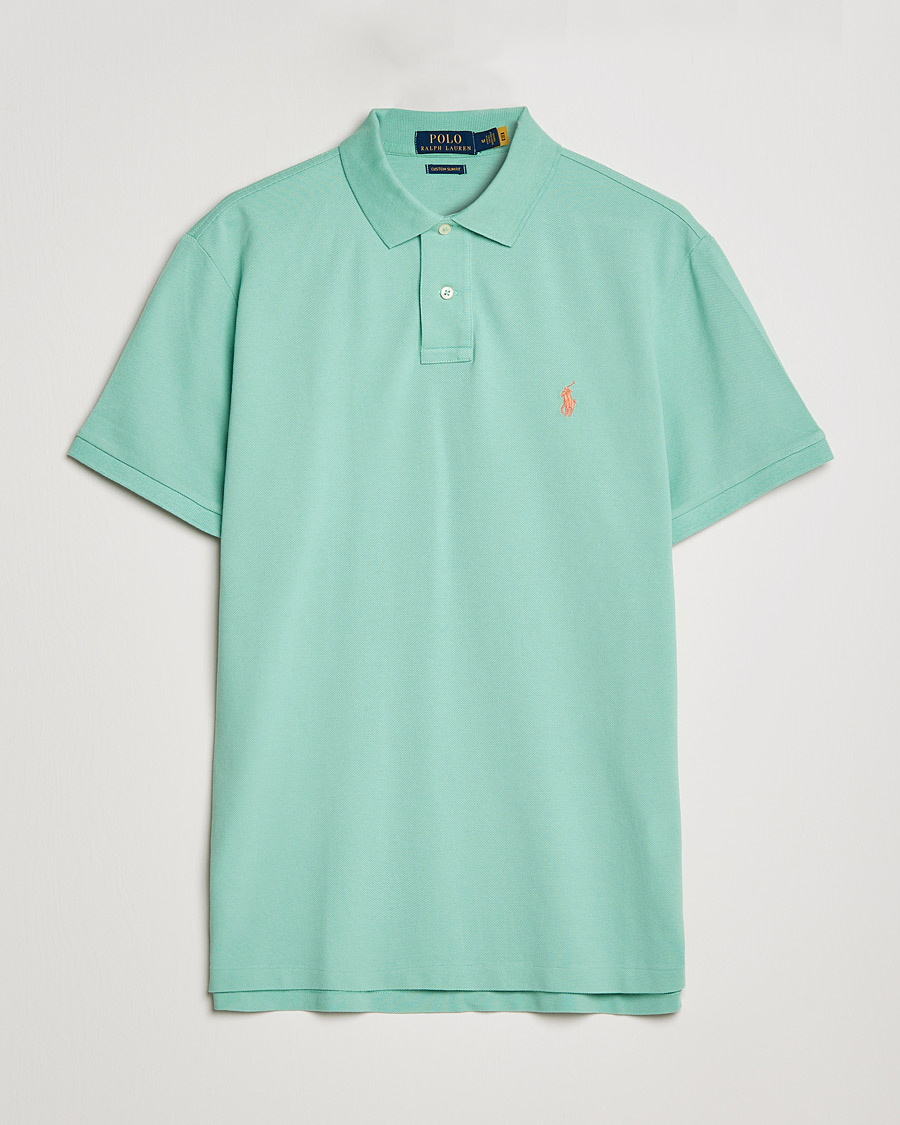 Men | Polo Shirts | Polo Ralph Lauren | Custom Slim Fit Polo Celadon Green