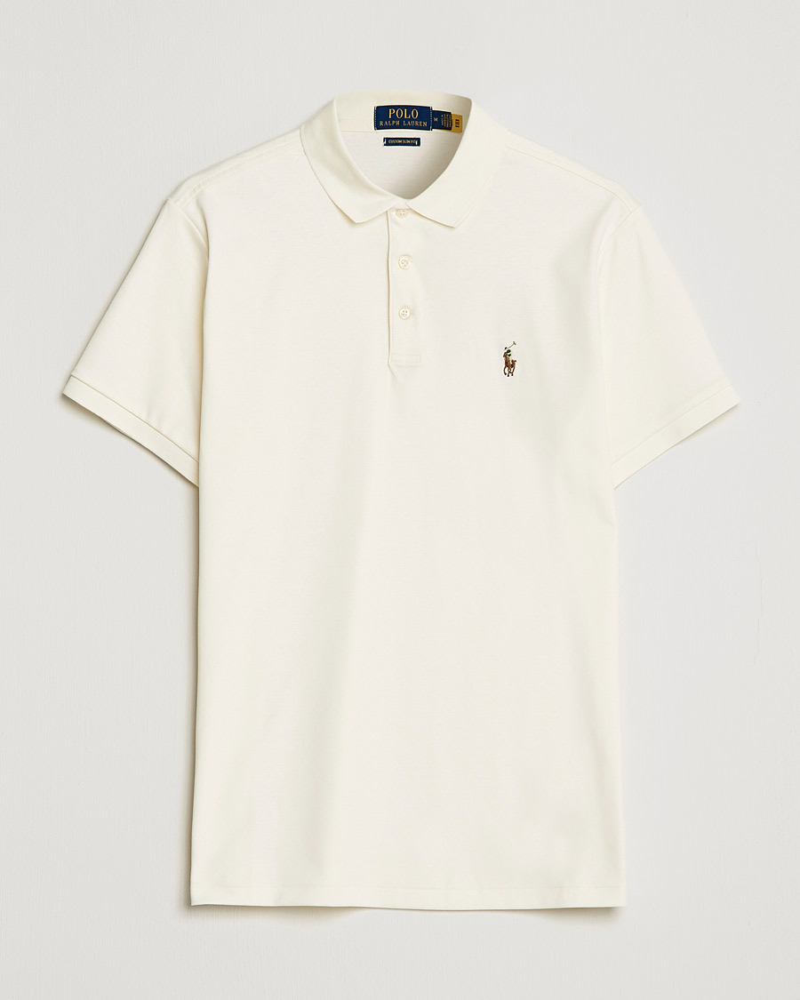 Men | Polo Shirts | Polo Ralph Lauren | Luxury Pima Cotton Polo Clubhouse Cream