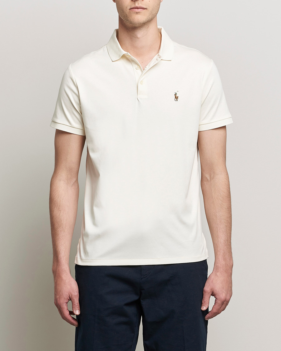Men | Polo Shirts | Polo Ralph Lauren | Luxury Pima Cotton Polo Clubhouse Cream