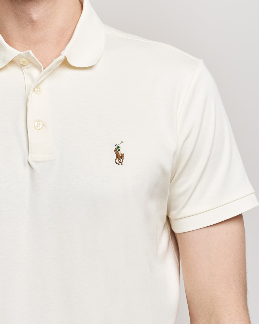 Men | Polo Shirts | Polo Ralph Lauren | Luxury Pima Cotton Polo Clubhouse Cream