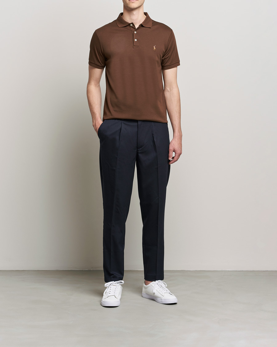 Men | Polo Shirts | Polo Ralph Lauren | Luxury Pima Cotton Polo American Brown