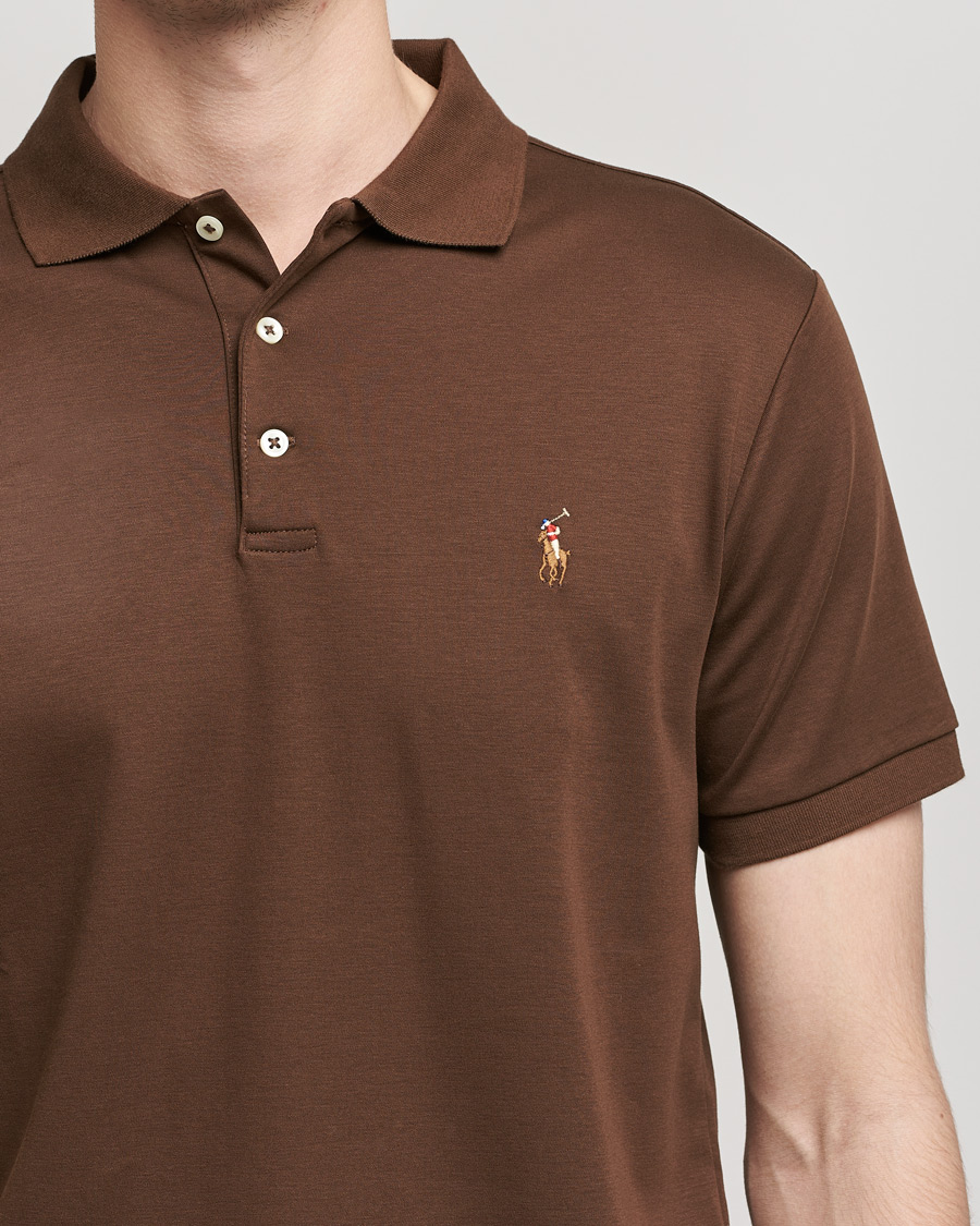 Men | Polo Shirts | Polo Ralph Lauren | Luxury Pima Cotton Polo American Brown