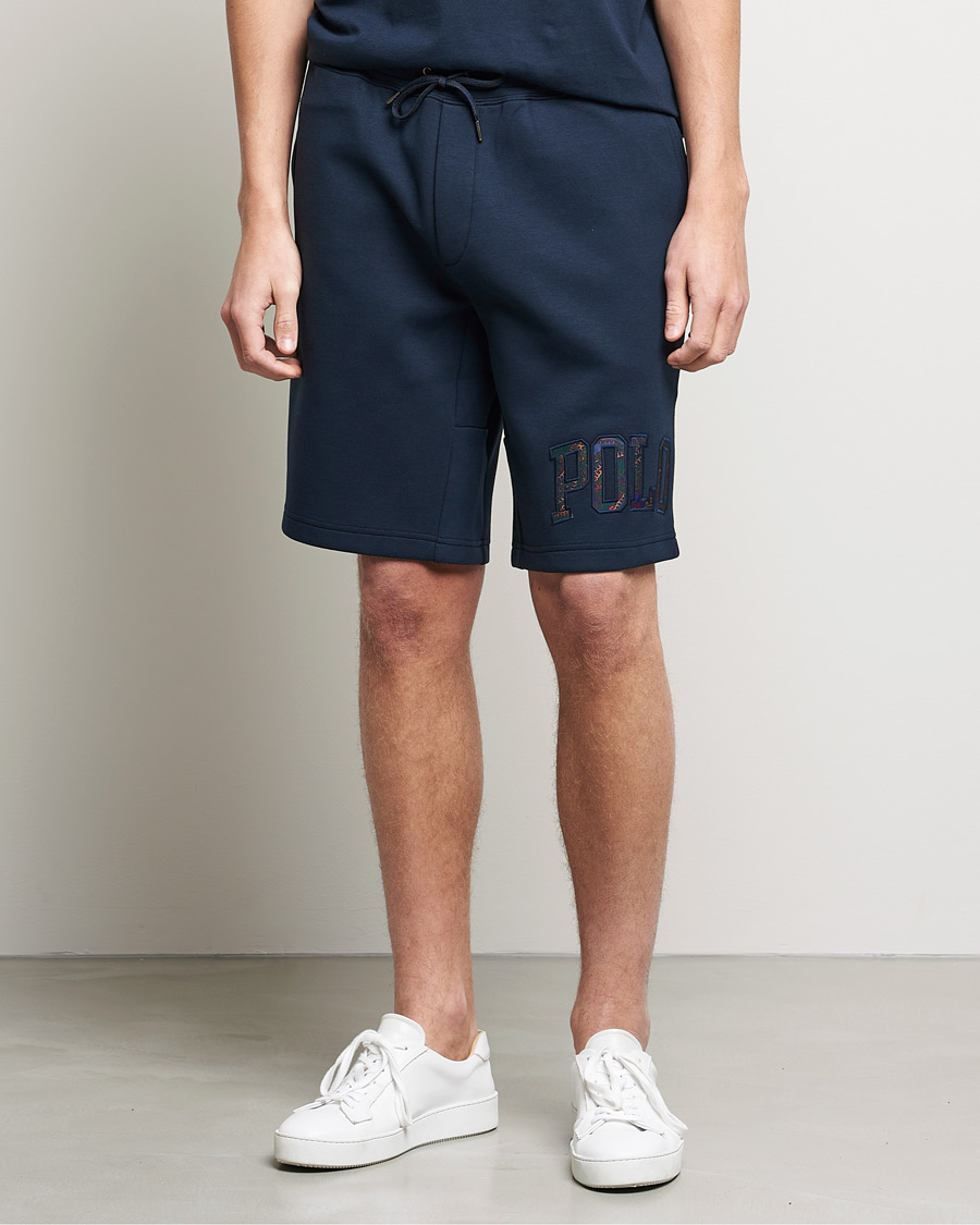 Men |  | Polo Ralph Lauren | Double Knit Paisley Retro Logo Shorts Aviator Navy