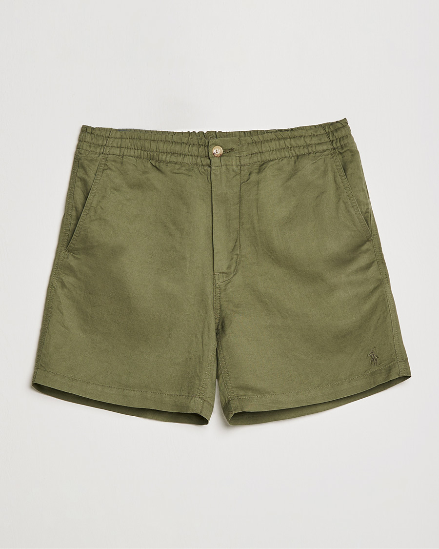 Men | Drawstring Shorts | Polo Ralph Lauren | Prepster Linen/Tencel Drawstring Shorts Mountain Green