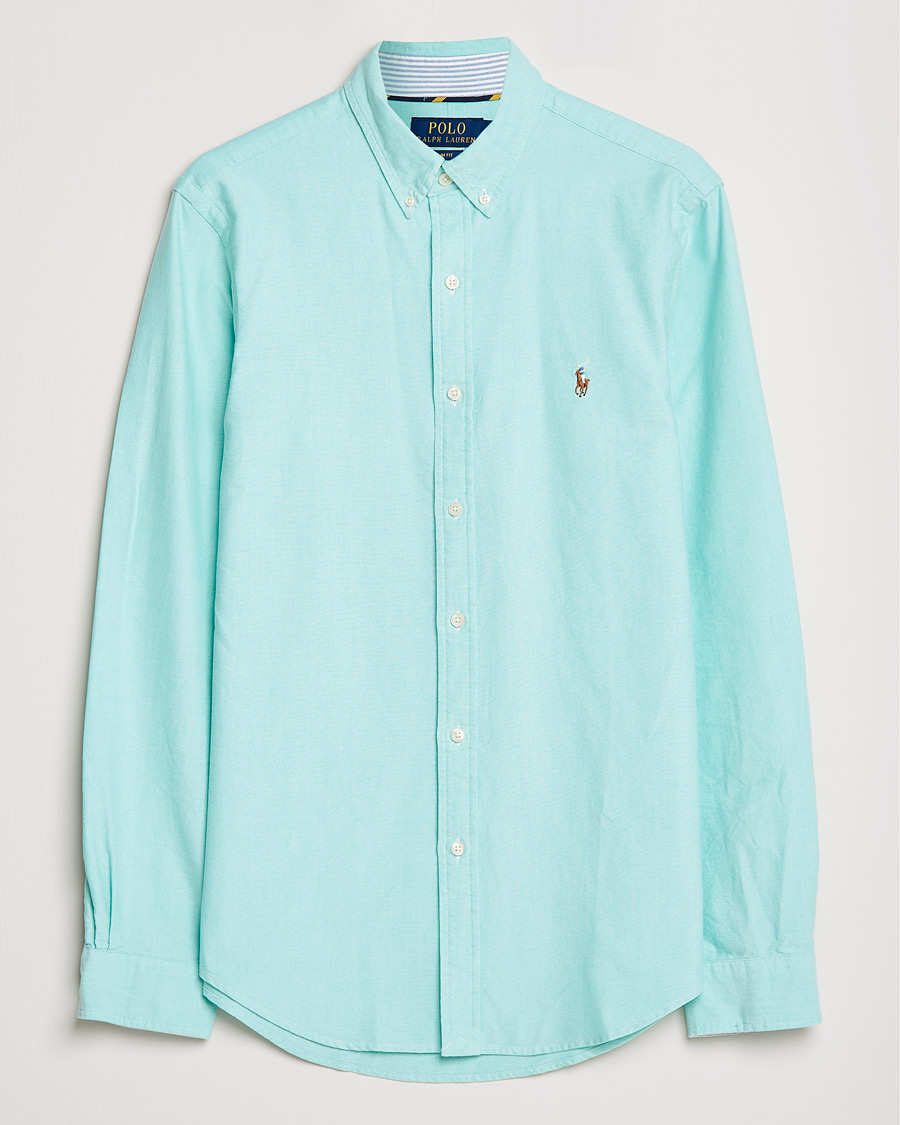 Men | Shirts | Polo Ralph Lauren | Slim Fit Oxford Button Down Shirt Sunset Green