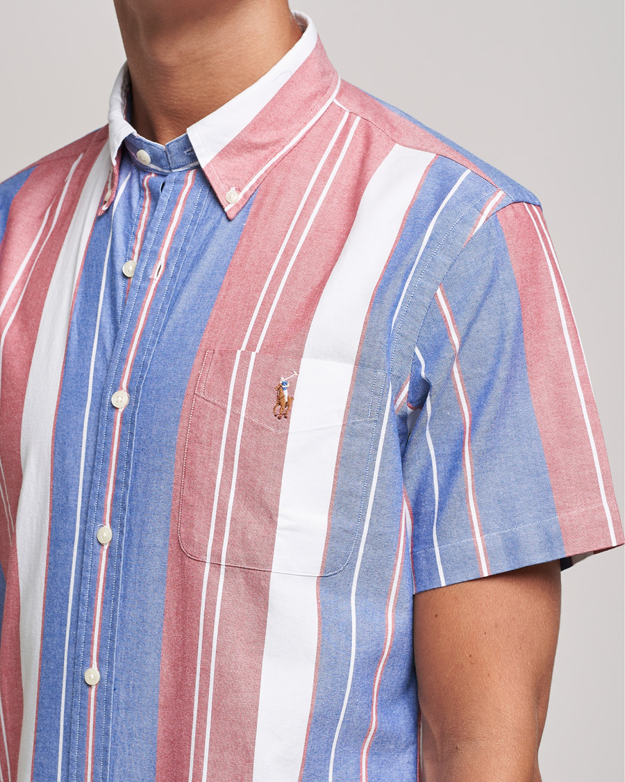 Men | Shirts | Polo Ralph Lauren | Custom Fit Oxford Short Sleeve Striped Shirt Multi