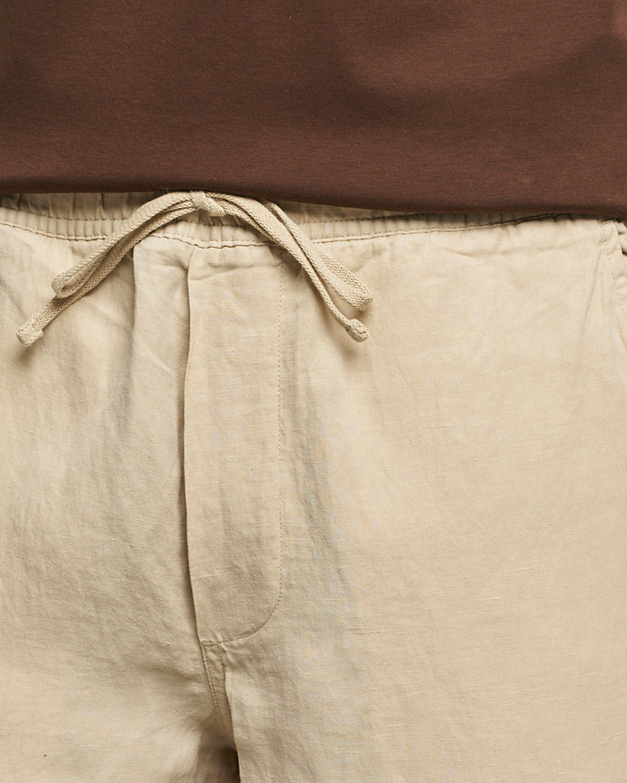 Men | Trousers | Polo Ralph Lauren | Linen/Silk Drawstring Trousers Tallow Cream