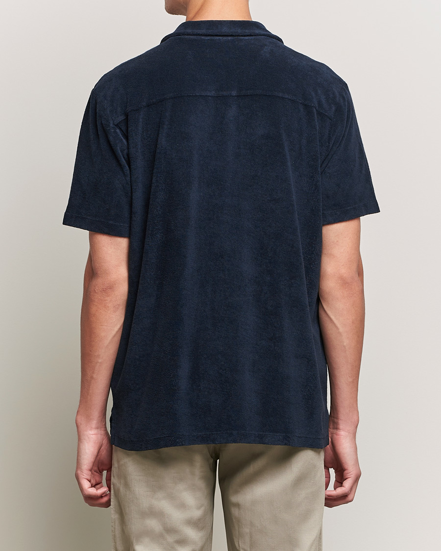 Men | Shirts | A Day's March | Yamu Short Sleeve Terry Shirt Navy