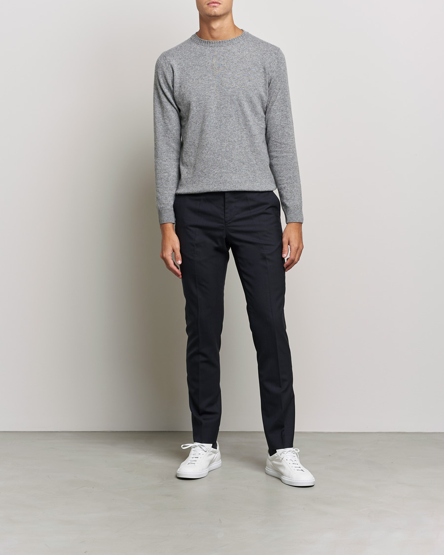 Men | Trousers | Filippa K | Liam Cool Wool Slacks Dark Navy