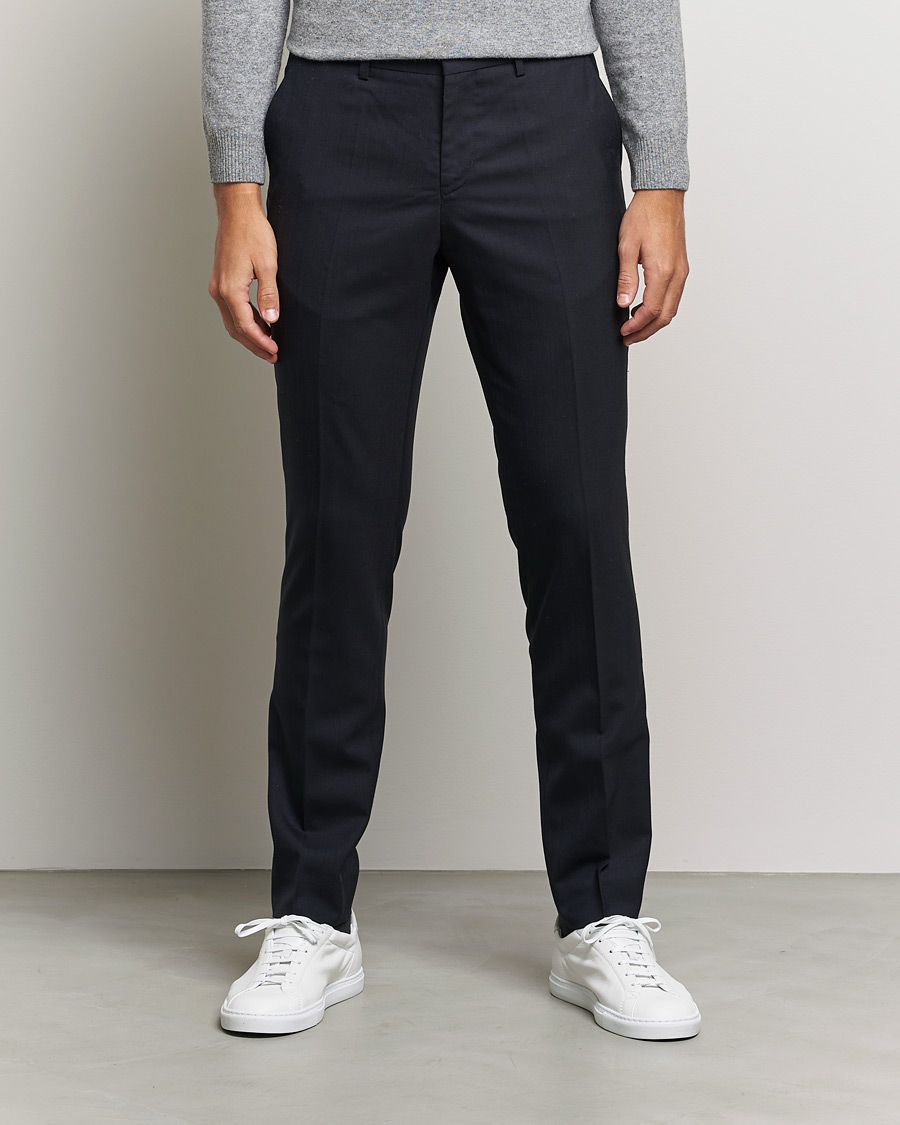 Men | Suit Trousers | Filippa K | Liam Cool Wool Slacks Dark Navy