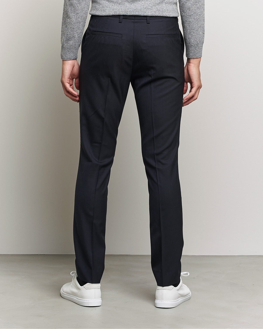 Men | Trousers | Filippa K | Liam Cool Wool Slacks Dark Navy