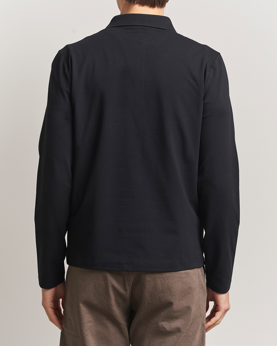 Men | Polo Shirts | Filippa K | Luke Lycra Poloshirt Black