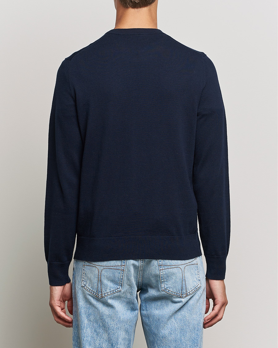 Men | Sweaters & Knitwear | Filippa K | Cotton Merino Basic Sweater Navy