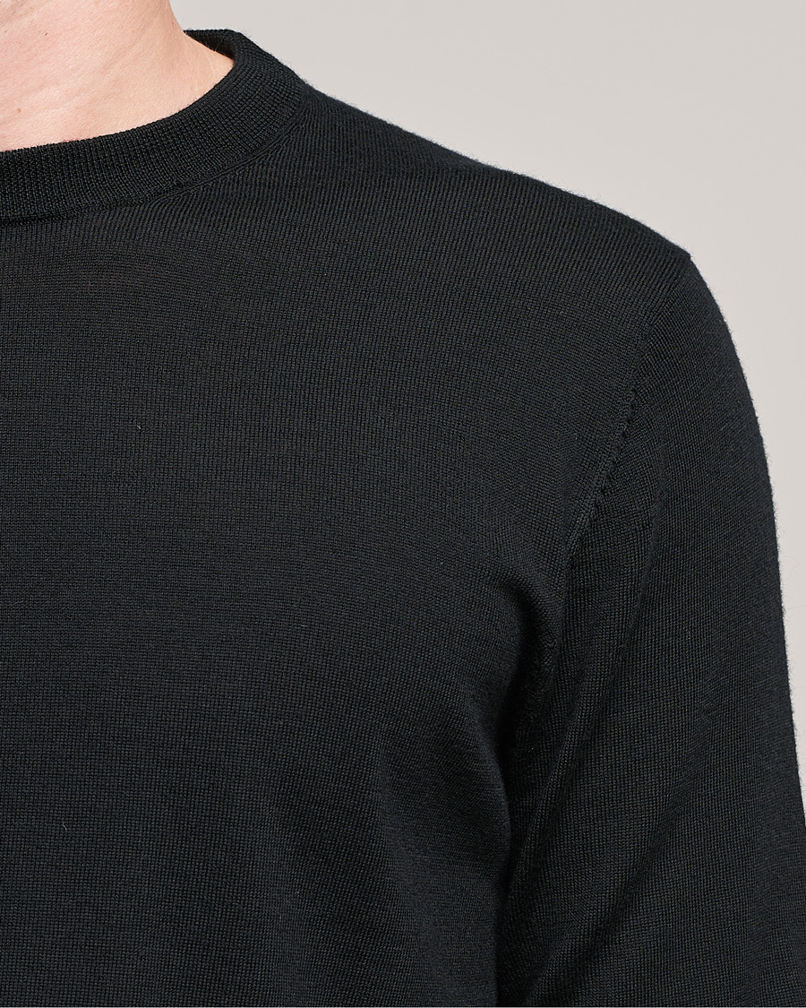 Men | Sweaters & Knitwear | Filippa K | Merino Round Neck Sweater Black